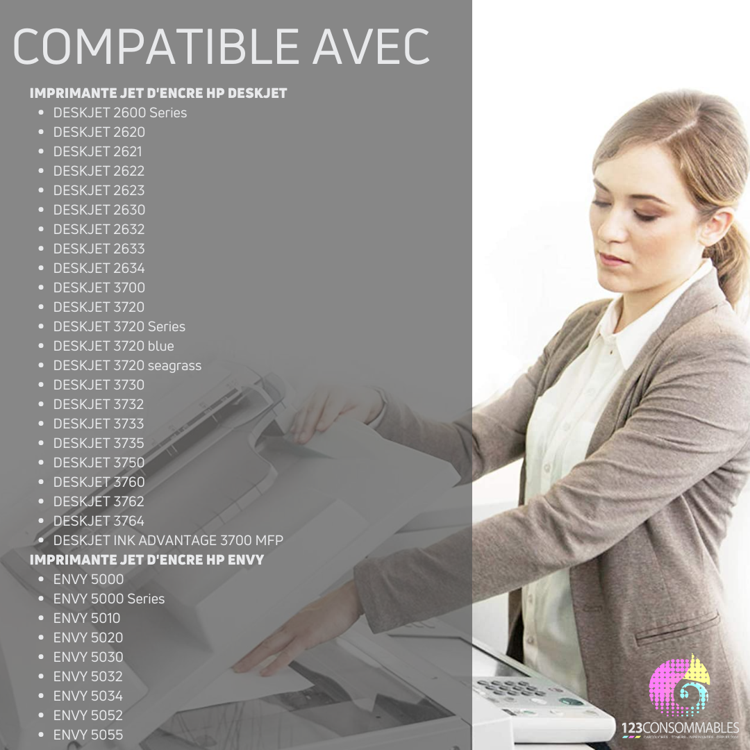 Pack 3 cartouches compatible avec HP 304 XL (2 noirs + 1 couleur) - sans niveau